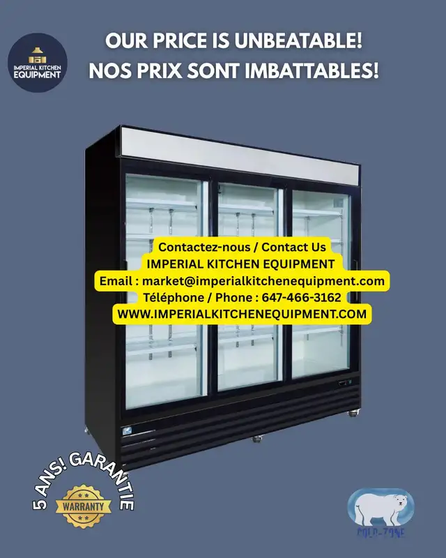 ❄️COLDZONE TRIPLE GLASS DOOR FREEZER62863264957441128