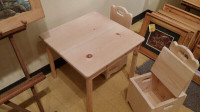 Children's Square Table & 2 Chairs With Storage In Seat