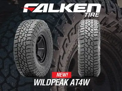 FALKEN WILDPEAK A/T4W ALL TERRAIN TIRES IN STOCK THREE PEAK SNOWFLAKE RATED 315/70R17 $1740 Plus GST...