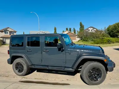 2017 JEEP WILLYS LIMITED EDITION Color-Rhino, car starter, heated leather seats, hard & soft top, ca...