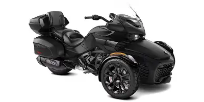 DEMO 2026 Can-Am Spyder F3 Limited in monolithic black satin. This Top-of-the-Line 2-up sport tourin...