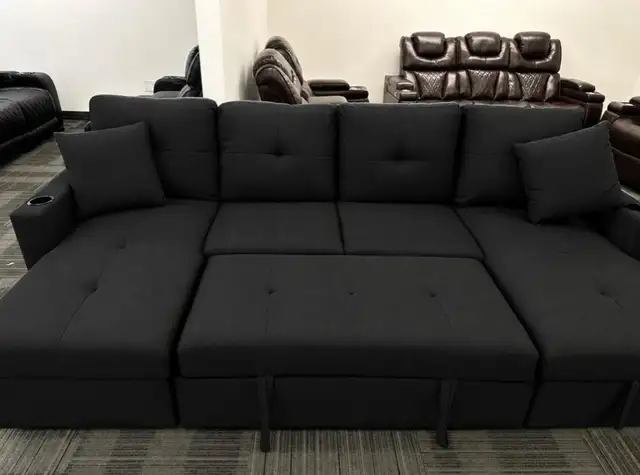 BRAND NEW U SHAPE VELORA SLEEPER SOFA(OPTION TO PAY ON DELIVERY) in Couches & Futons in Mississauga / Peel Region - Image 6