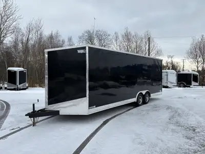 Remorque neuve 8'.6'' x 24' V-nose 2 essieux 5200lb. SLIPPER frein electrique pole alonge triple ave...