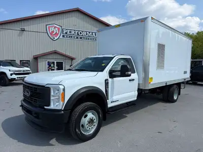 READY FOR WORK IN ALL WEATHER!! 6.7L POWERSTROKE DIESEL WITH 16' CUBE AND 4X4!! Truck is in like new...