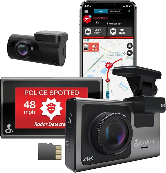 NEW Cobra SC 400D Ultimate Smart Dash Cam – 4K Front +1080p Rear in Cameras & Camcorders in Winnipeg - Image 2