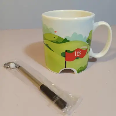 Novelty Golf Coffee Mug With Club Pen & Golf Ball, View more