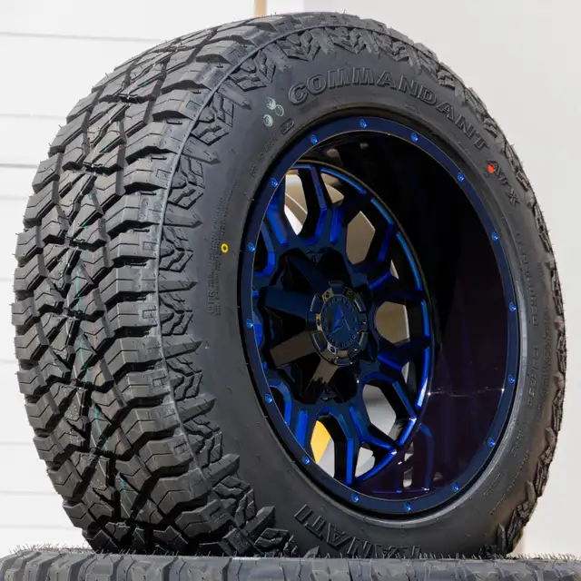 NEW 20 inch Armed INFANTRY GLOSS BLACK BLUE MILLED Wheels in Tires & Rims in Red Deer - Image 3