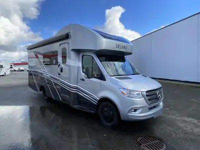 Thor Motor Coach Delano Sprinter Class C diesel motorhome 24FB highlights: Built-In Cap Skylight Lar...