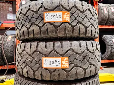 A pair of good used LT 265/70R17 Goodyear Wrangler Duratrac install and balance $310 Loose purchase...