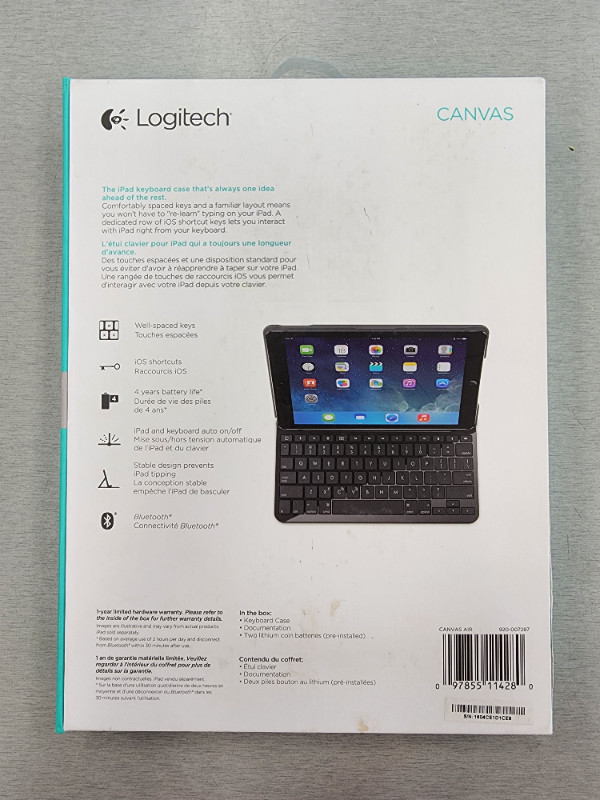 Logitech Canvas iPad Air Keyboard Case dans Autre  à Région d’Oakville/Halton - Image 2