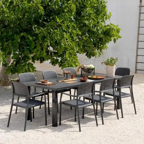 Nardi 9-piece Libeccio 87 in. x 40 in. Patio Dining Set in Patio & Garden Furniture in City of Toronto - Image 5
