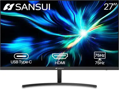 Sansui ES-27F1 27" FHD Thin Bezel Monitor Anti-glare, anti-flicker, and low blue light Features 27 F...