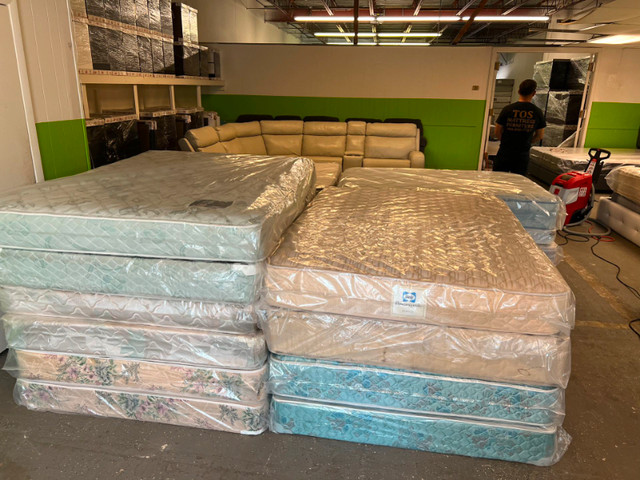MAGNIFIC SALE KING QUEEN DOUBLE AND SINGLE SIZE USED MATTRESSES in Beds & Mattresses in Delta/Surrey/Langley