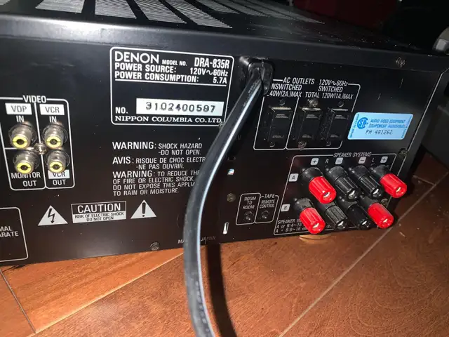 Denon DRA-835R AM/FM Audio Video Stereo Receiver in Stereo Systems & Home Theatre in City of Toronto - Image 8
