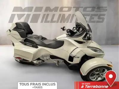 CAN-AM SPYDER RT LIMITED 2012 Blanc 39782 km km au compteur. Motos Illimitées Terrebonne. Prix de ve...