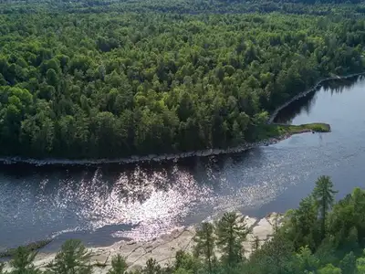 Chemin Gervais, 150 feet of Waterfront, 1.8 Acre of gentle slopping hillside, no flooding buildable...