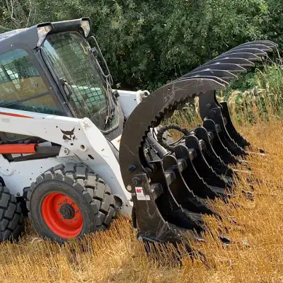 Jenkins 76"  skid steer Log and Brush grapple bucket, View more