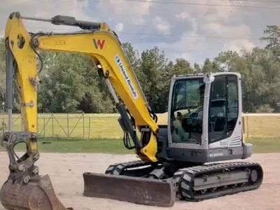 2018 Wacker Neuson ET90 Mini Excavator A/C Cab Aux Hyd Q/C Bucket Blade ***ONLY 812 HOURS! Two-Speed...