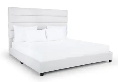 NEW! Queen Modern Grey Upholstered Platform Bed - No Box Spring, View more