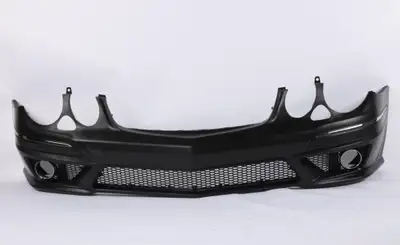 MERCEDES W211 E63 FRONT BUMPER 2003 2004 2005 2006 2007 2008 2009 HIGH QUALITY POLY PLASTIC, GRILLS...