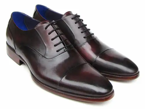 Paul Parkman Men's Captoe Oxfords Black Purple Shoes