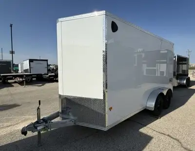 7X14 with barn door, and a side door. 2x3500lbs axles 2026 Triton Trailers NXT 7x14 (Barn) NXT-714S-...
