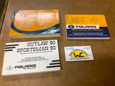O. POLARIS YOUTH 50/90 OWNERS MANUAL 9917080/ 9920229/ 9922573, View more