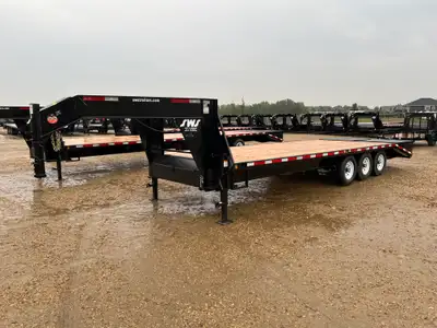 NEW 2026 SWS 8.5 x 26' Gooseneck Trailer Tri Axle 3 x 7000 lb. Axles w/ Electric Brakes on all Axles...