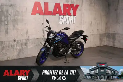 Alary Sport Cette MOTOCYCLETTE YAMAHA MT-03 2025 est disponible DÈS MAINTENANT! Contactez-nous au 45...