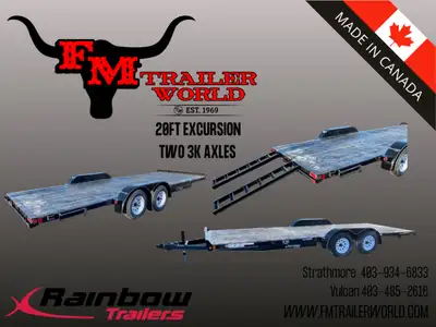 20' Rainbow Excursion Car Equipment Flat Deck Trailer (2) 3500# axles Model 6320M No Dealer Fees Cas...