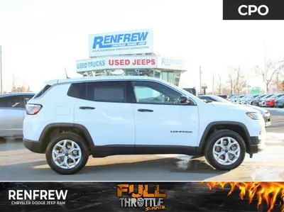 This 2025 Jeep Compass Sport is a one owner SUV with no accidents, under the hood is the efficient a...