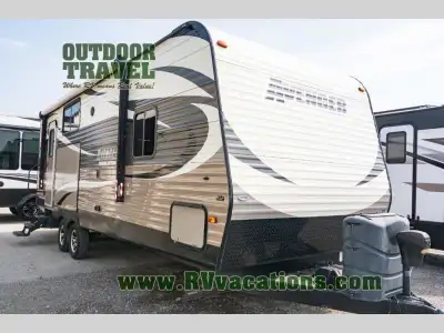 Stepping inside the Avenger 25RKS travel trailer by Prime Time Manufacturing, you will find that the...