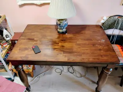 Pub style dining table, Mango wood with 2 chairs., View more