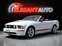 2007 Ford Mustang GT Convertible White Exterior on Red Interior and Powerful 8-Cylinder Engine. This... (image 4)