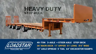 Heavy Duty Step Deck Trailer Not all step decks or drop decks are made the same. When a stock traile...