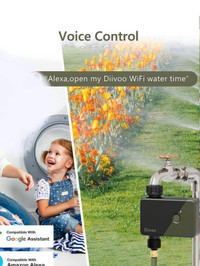 WiFi Hose Timer, Diivoo Smart Water Timer with WiFi Hub, 6 Irrig