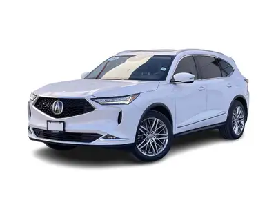 Our 2022 Acura MDX Elite SH-AWD in Platinum White Pearl is in stock and all up to date on maintenanc...