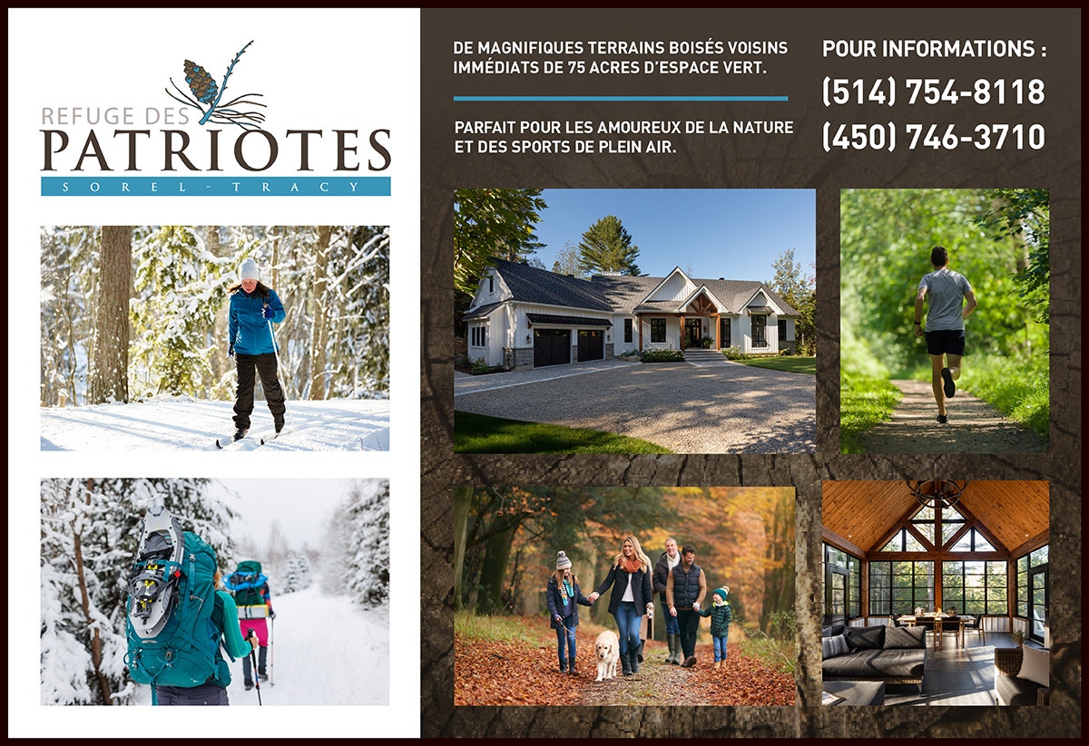 Terrains à vendre à Sorel-Tracy le projet Refuge des patriotes — photo 2