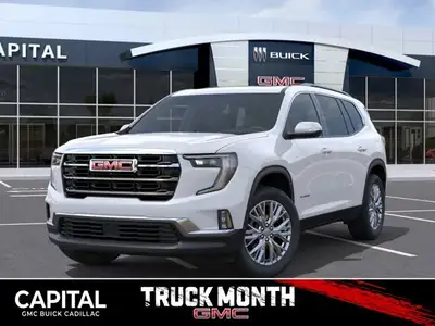 Welcome to Capital GMC! This 2026 GMC Acadia in Summit White is equipped with AWD and Gas 2.5L/ engi...
