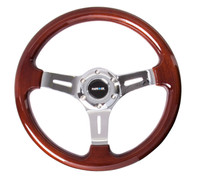 NRG Wood Grain Steering Wheel Chrome