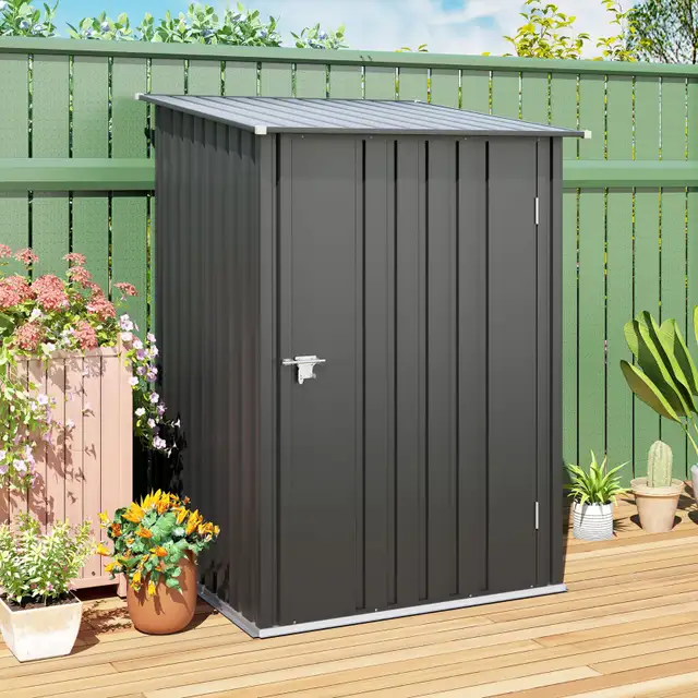 Garden Tool Storage Shed, Small Steel Shed with Lockable Door fo in Patio & Garden Furniture in City of Toronto - Image 8