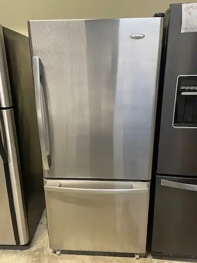 Réfrigérateur stainless 30'' congélateur blanc Whirlpool, View more