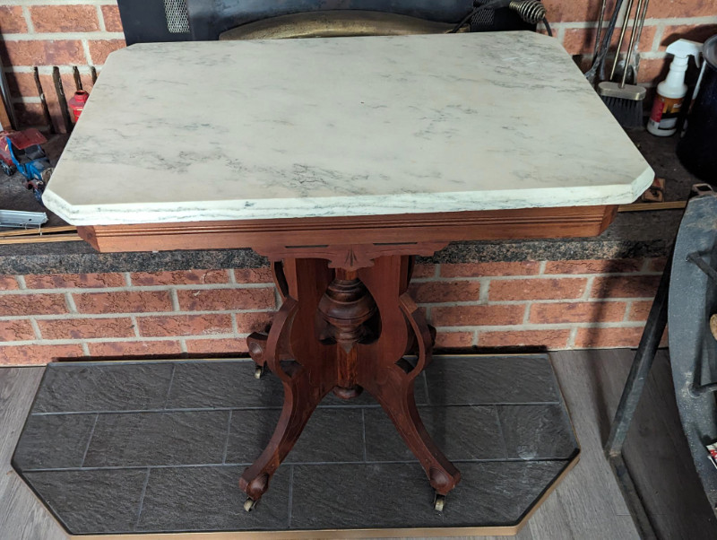 Antique Marble Top Table | Other Tables | Kingston | Kijiji
