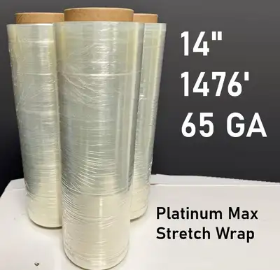14" Stretch Wrap 14" x 1476' , 65 GA Shrink Film Hand Film, View more