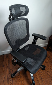 FlexFit Hyken Mesh Task Office Chair with Adjustable Arms-Black