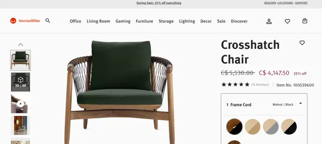 Herman Miller Crosshutch Chair-Excellent Condition-Call us now!62863276714627124