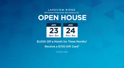 OPEN HOUSE EVENT: Friday, January 23rd from 12pm - 5pm Saturday, January 24th from 11am - 3pm Broads...