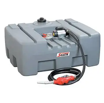 Portable diesel tanks,12 volt Polyethylene tank, with hose and nozzle 40 litres/minute pumping rate...