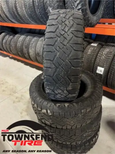 SET OF FOUR USED GOODYEAR WRANGLER DURATRAC LT275/65R18 PLEASE NOTE THESE ARE A 6 PLY TIRE SOLD AS S...