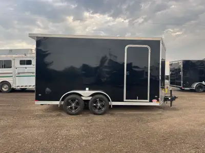 IRON SERIES 7' X 14' ENCLOSED CARGO WITH REAR RAMP DOOR, FINISHED INTERIOR, 12in. EXTRA HEIGHT, KAPE...